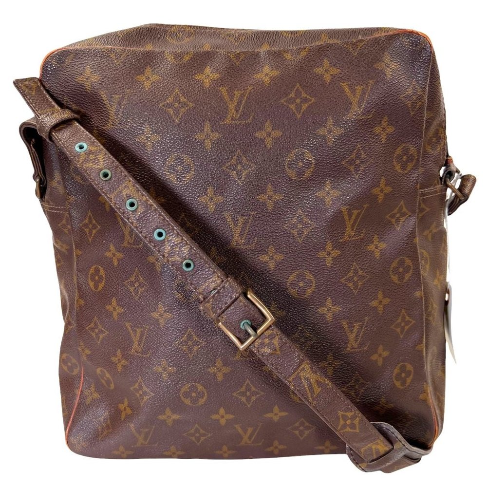Authentic Louis Vuitton Shoulder Bag Marceau Brown Monogram Used LV Handbag Vint
